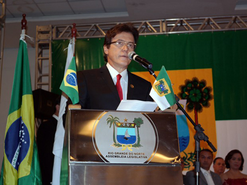 Governador-Robinson-Faria-durante-o-discurso-de-posse-em-janeiro-de-2015-Foto-Gabriela-Freire-G1